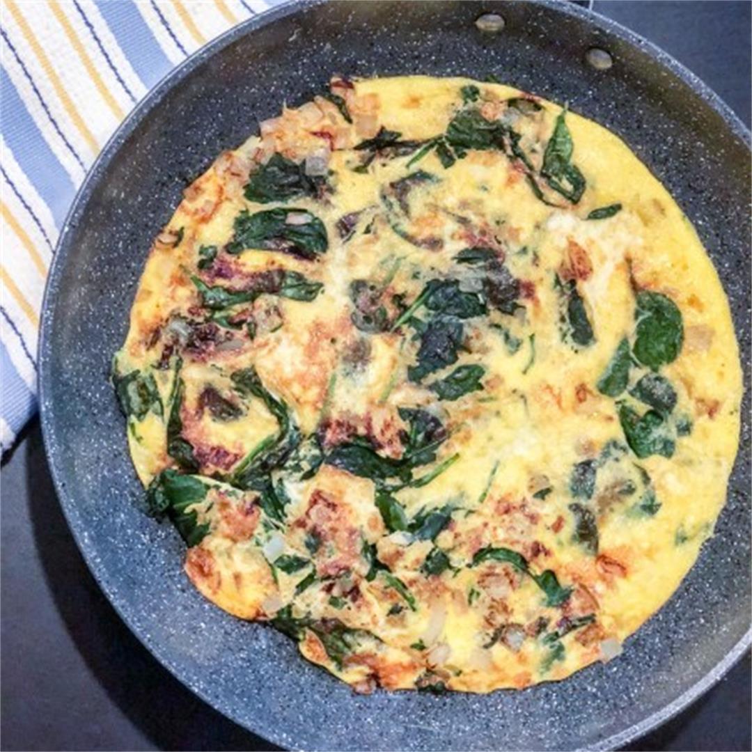 Spinach & Onion Breakfast Omelette
