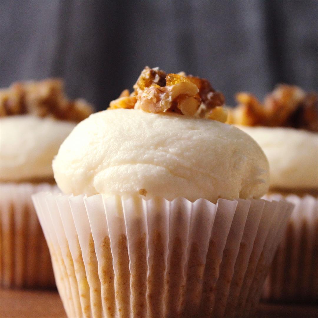 Brown Butter Banana Cupcakes with Cream Cheese Frosting