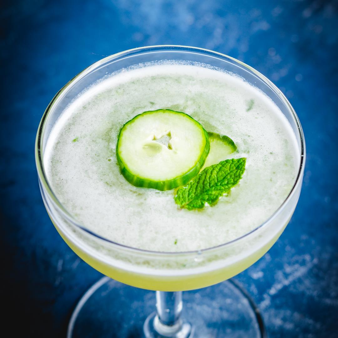 Cucumber Martini With Melon And Mint