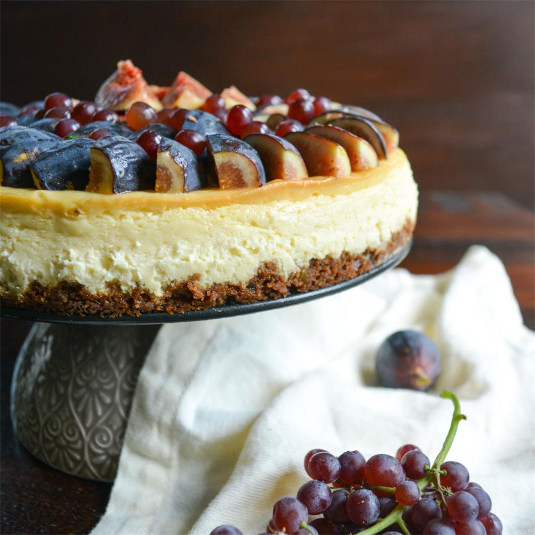 Fig & Maple Cheesecake with Gingersnap Crust