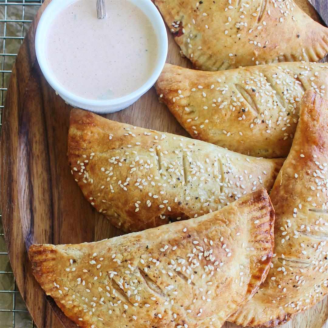 Reuben Hand Pies with 1000 Island Dressing