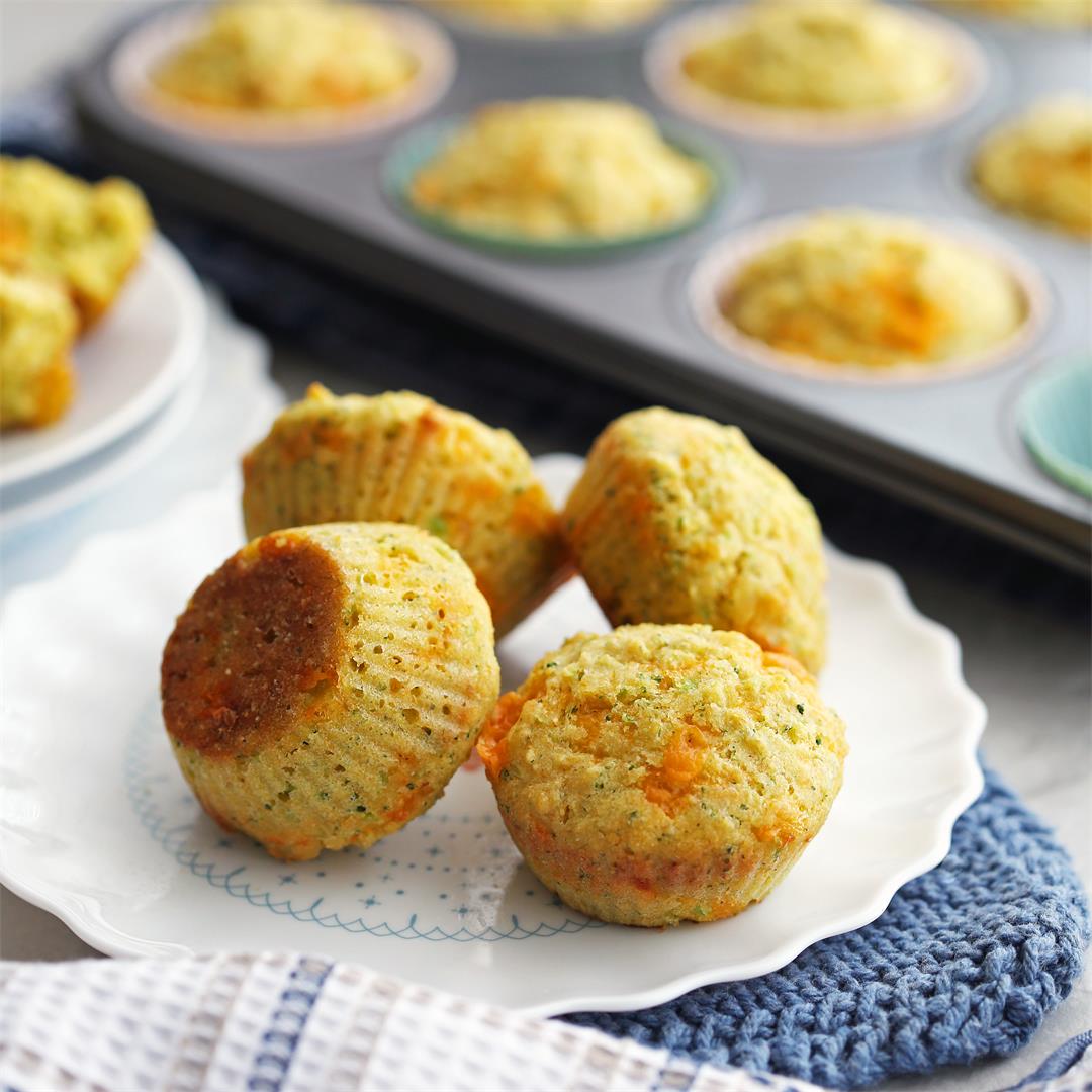 Broccoli Cheddar Cornbread Muffins