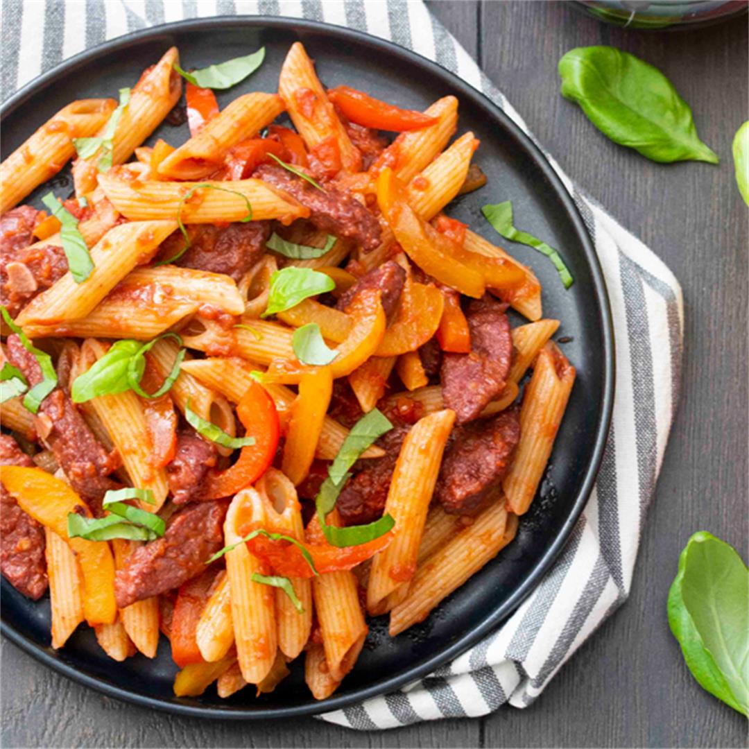 Pasta with Sausage and Peppers