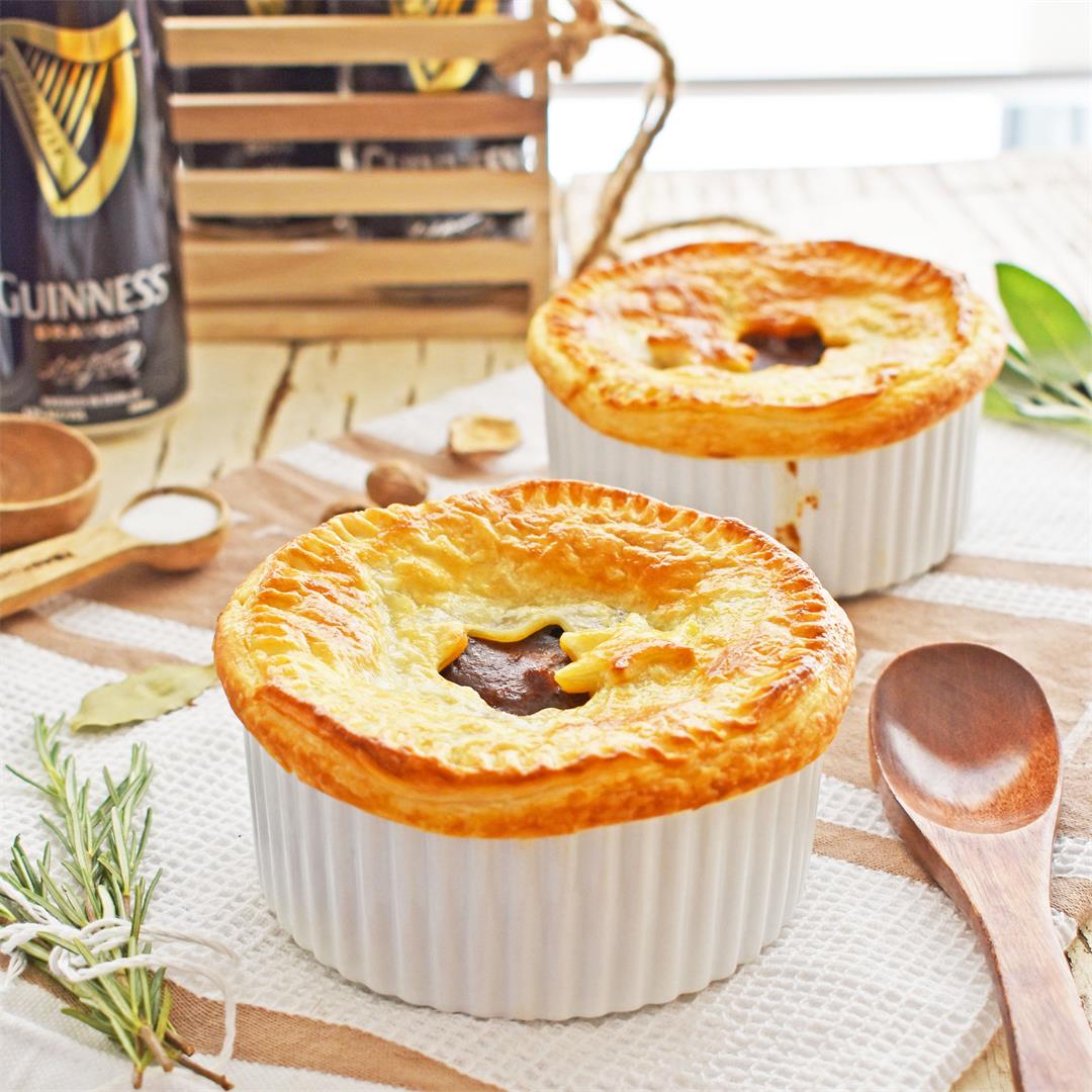 Pressure Cooker Steak and Guinness Pot Pies
