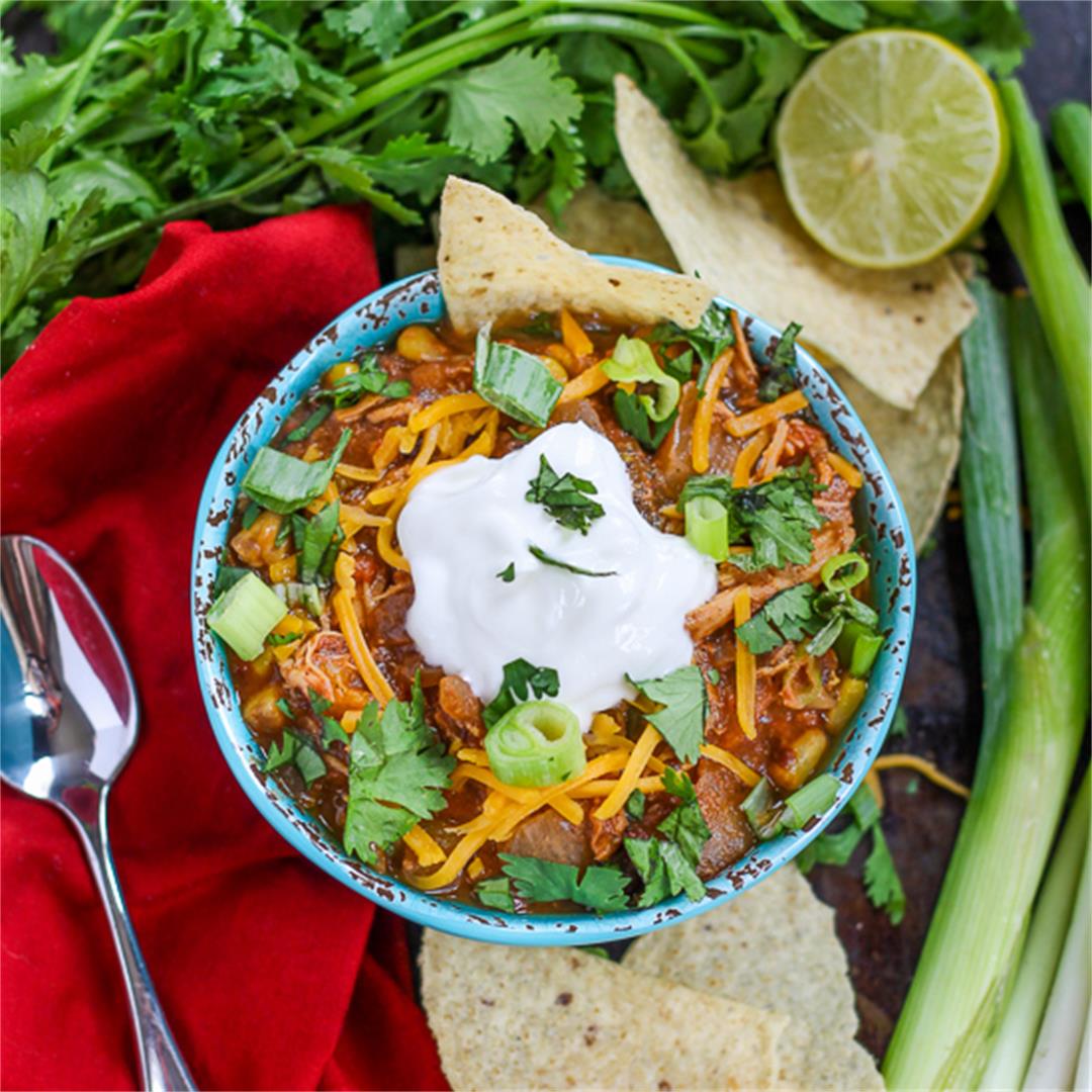 Hint of Lime Crockpot Chicken Chili