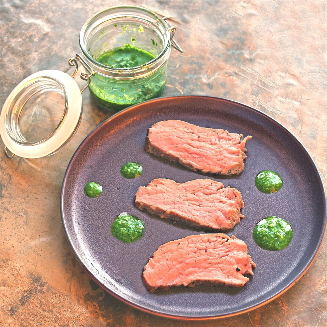 Grilled Tri-Tip Steak with Chimichurri Sauce