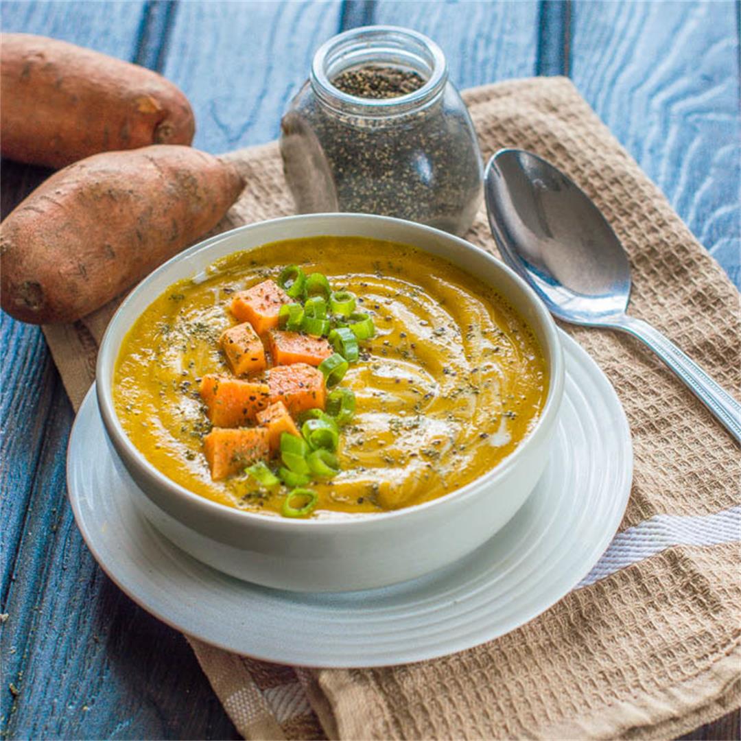 Squash and sweet potato soup
