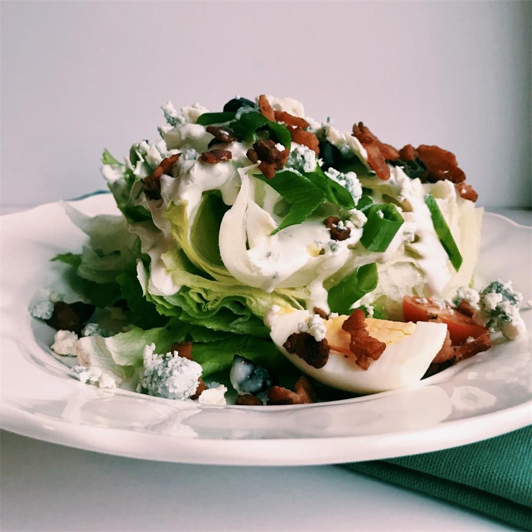 Wedge Salad with Horseradish Bleu Cheese Dressing