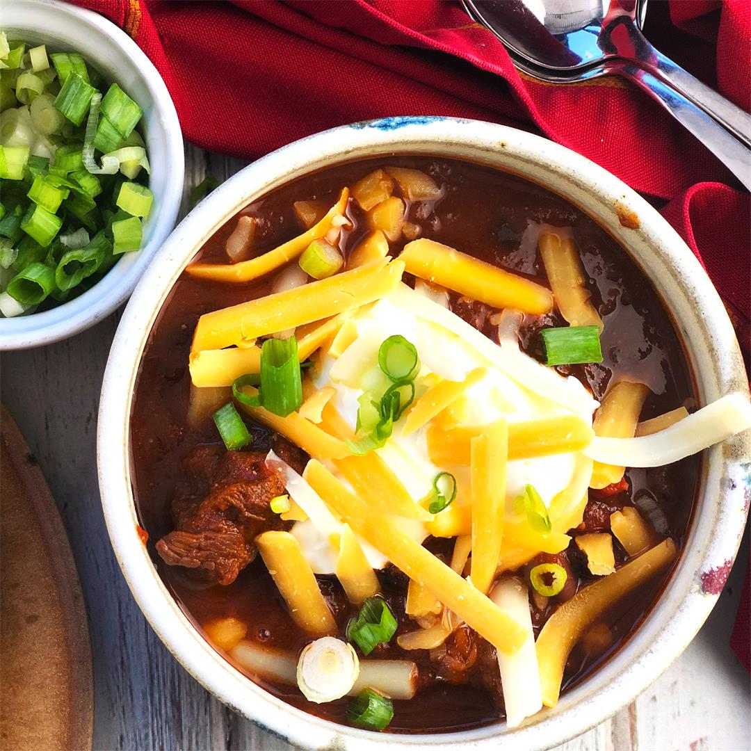 Spicy Ancho Beef Chili