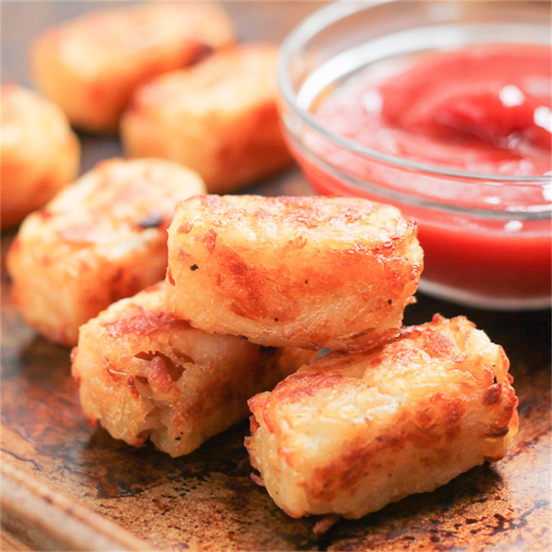 Homemade Tater Tots with Caramelized Onions