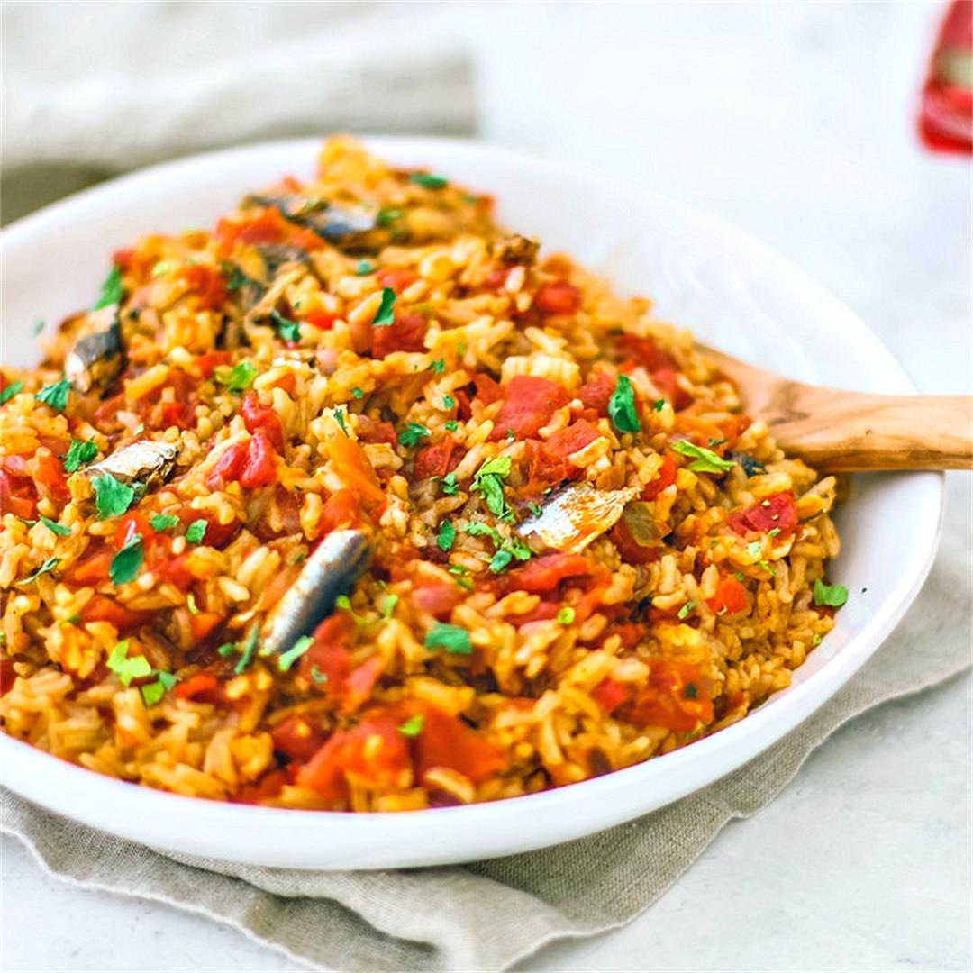 Instant Pot Spanish Rice + Sardines