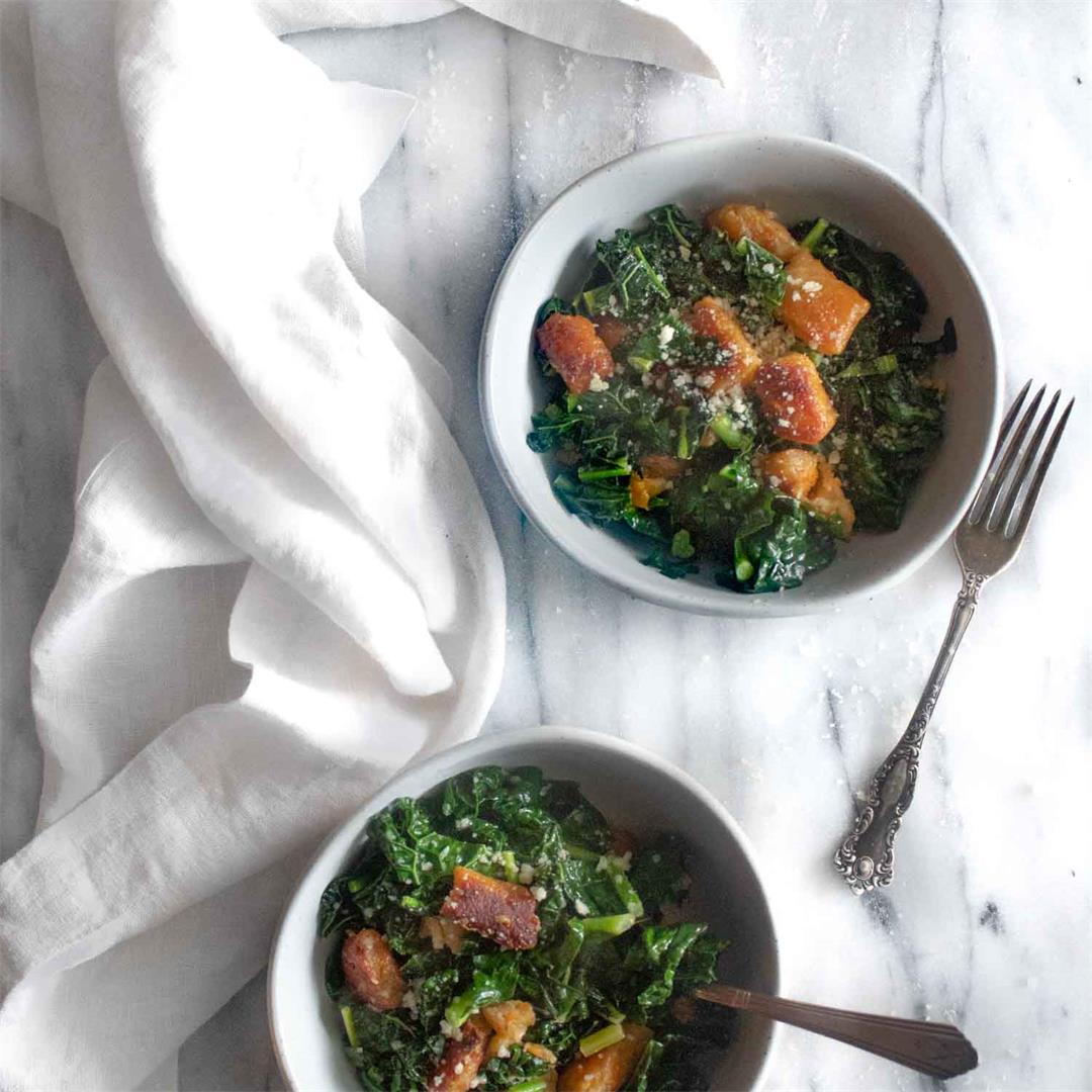 Sweet Potato Gnocchi with Kale and Brown Butter