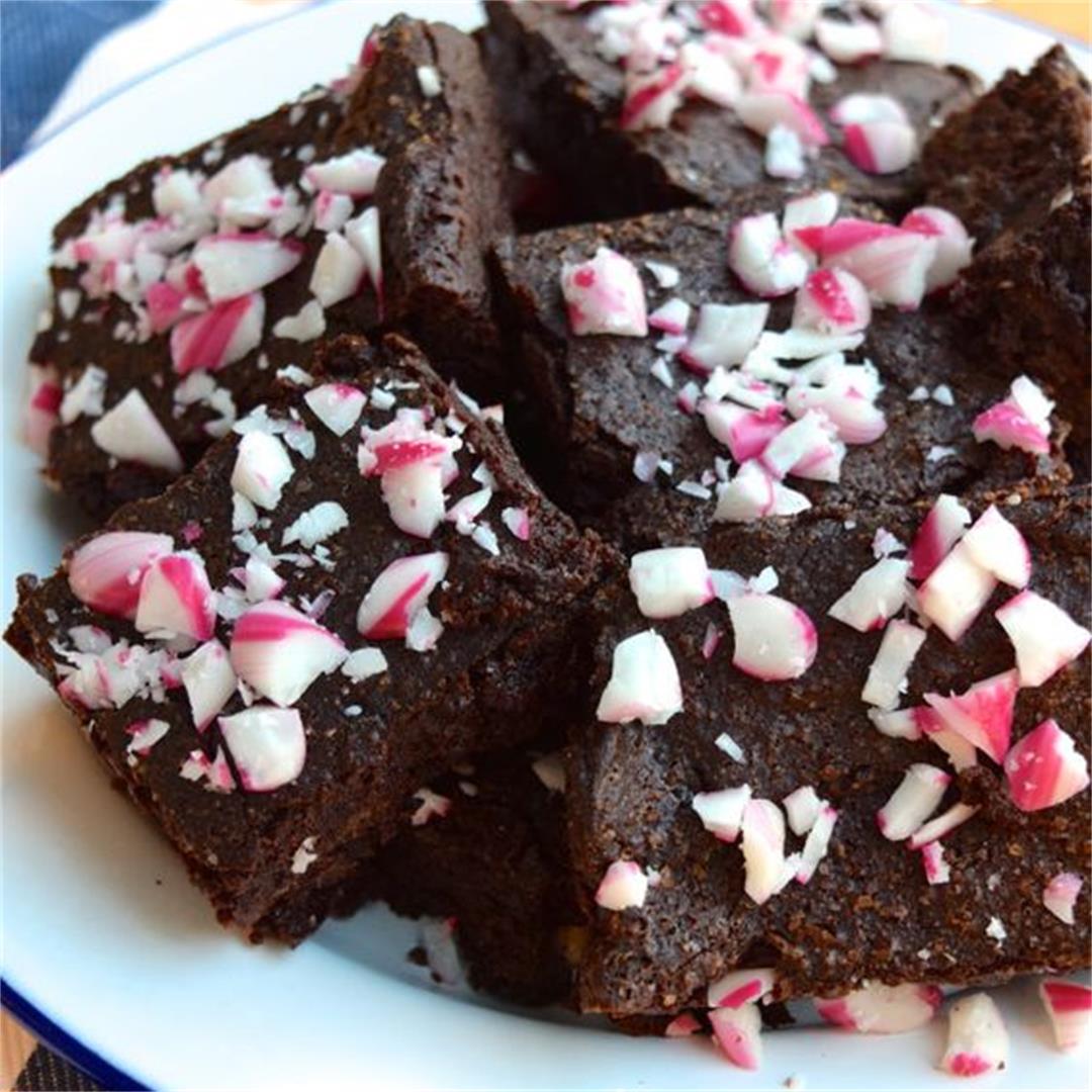Candy Cane Peppermint Brownies