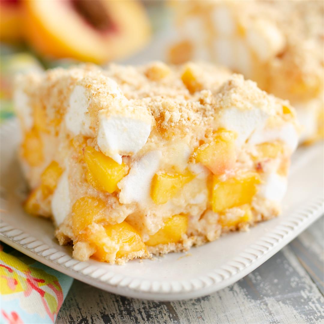 Marshmallow Peach Icebox  Dessert