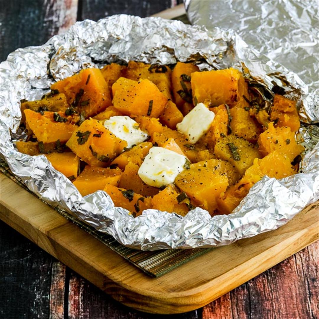 Foil-Wrapped Grilled or Baked Butternut Squash