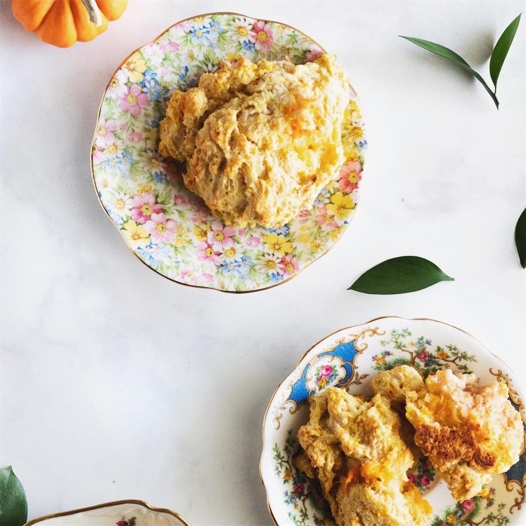 Butternut Squash Biscuits with Maple Cinnamon Butter