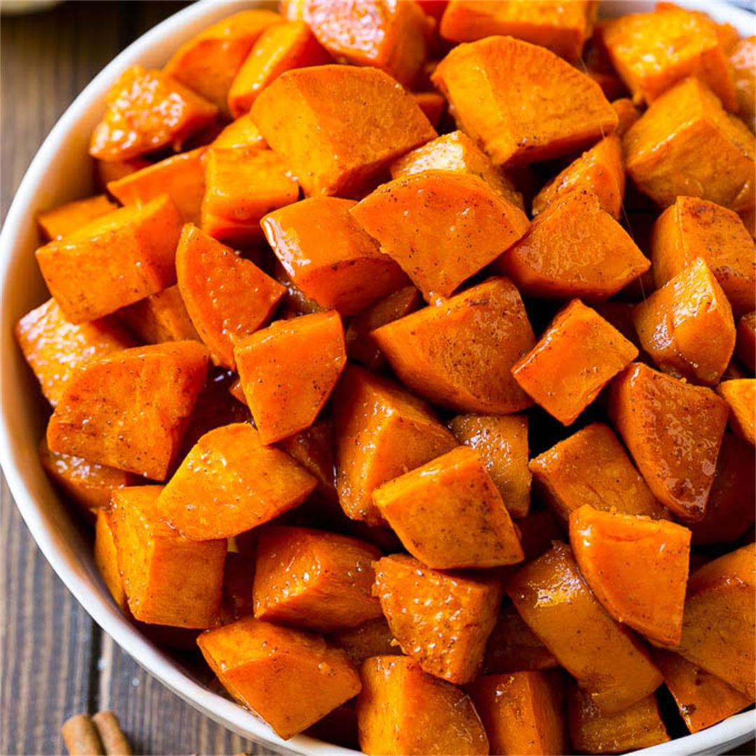 Roasted Sweet Potatoes with Maple Butter