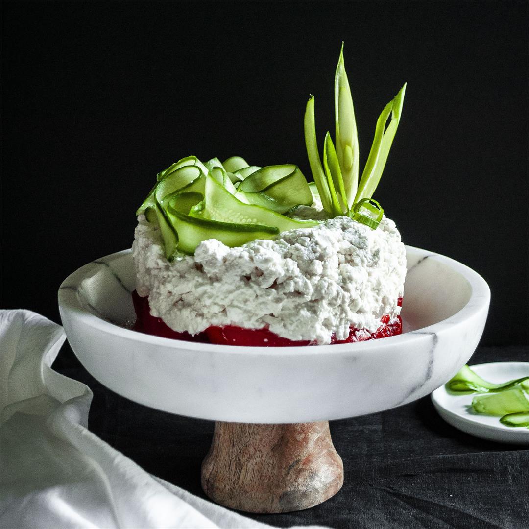 Savory Greek Salad Cheesecake