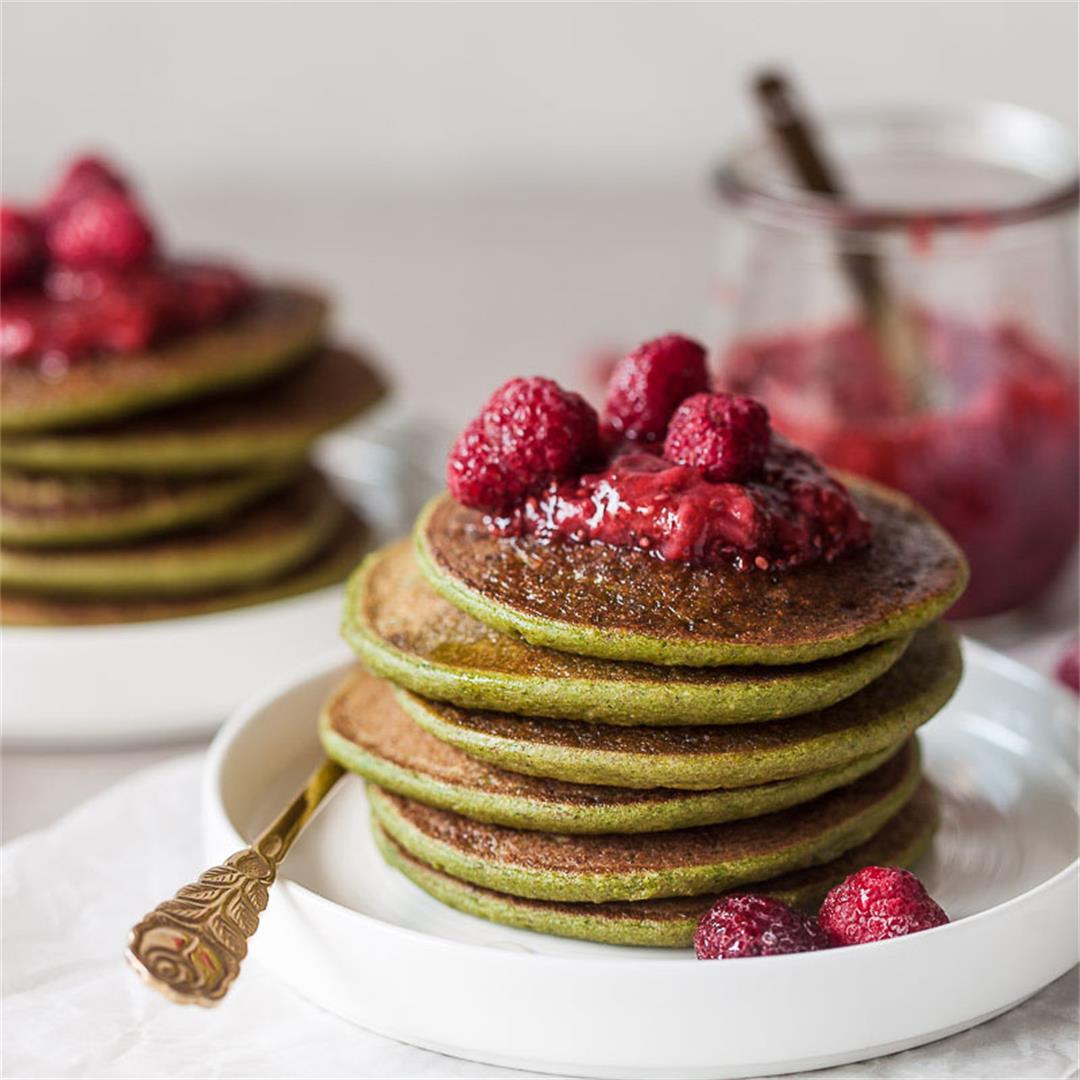 Vegan Spinach Blender Pancakes
