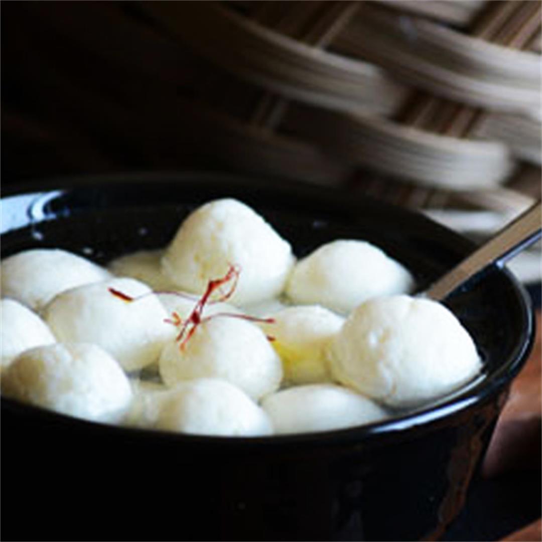 Rasgulla, Indian dessert made with cottage cheese