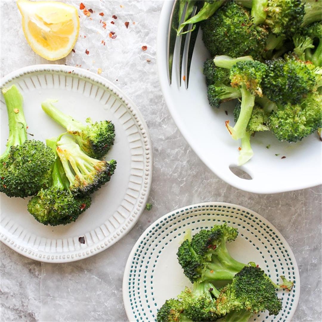 Oven-Roasted Broccoli with Chili Flakes (Vegan, GF!)