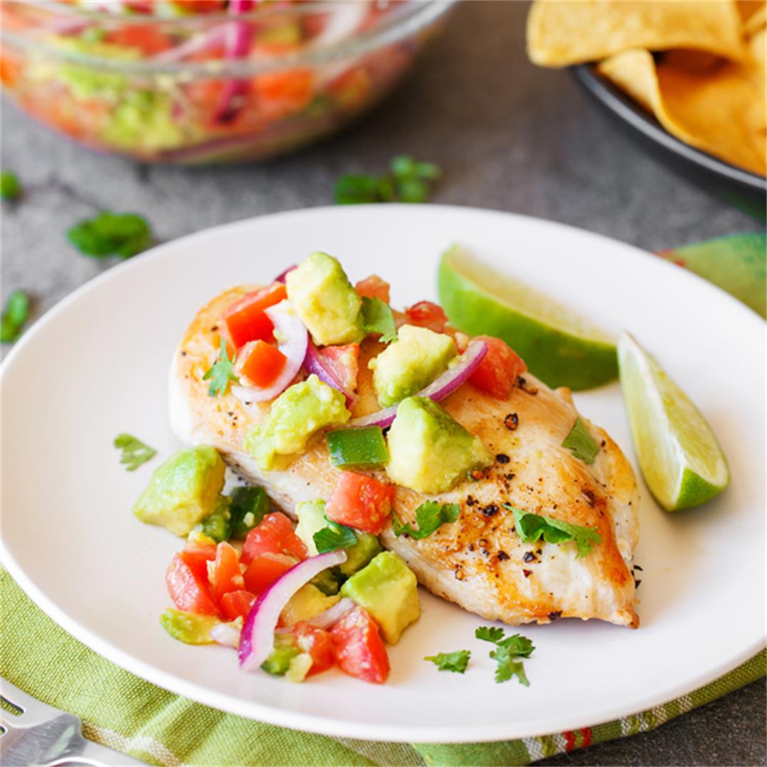 Chicken with Lime & Avocado Salsa
