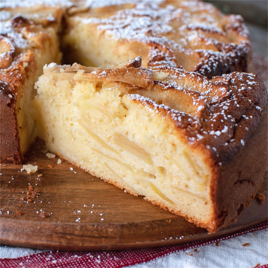 Moist Apple Cake loaded with apples