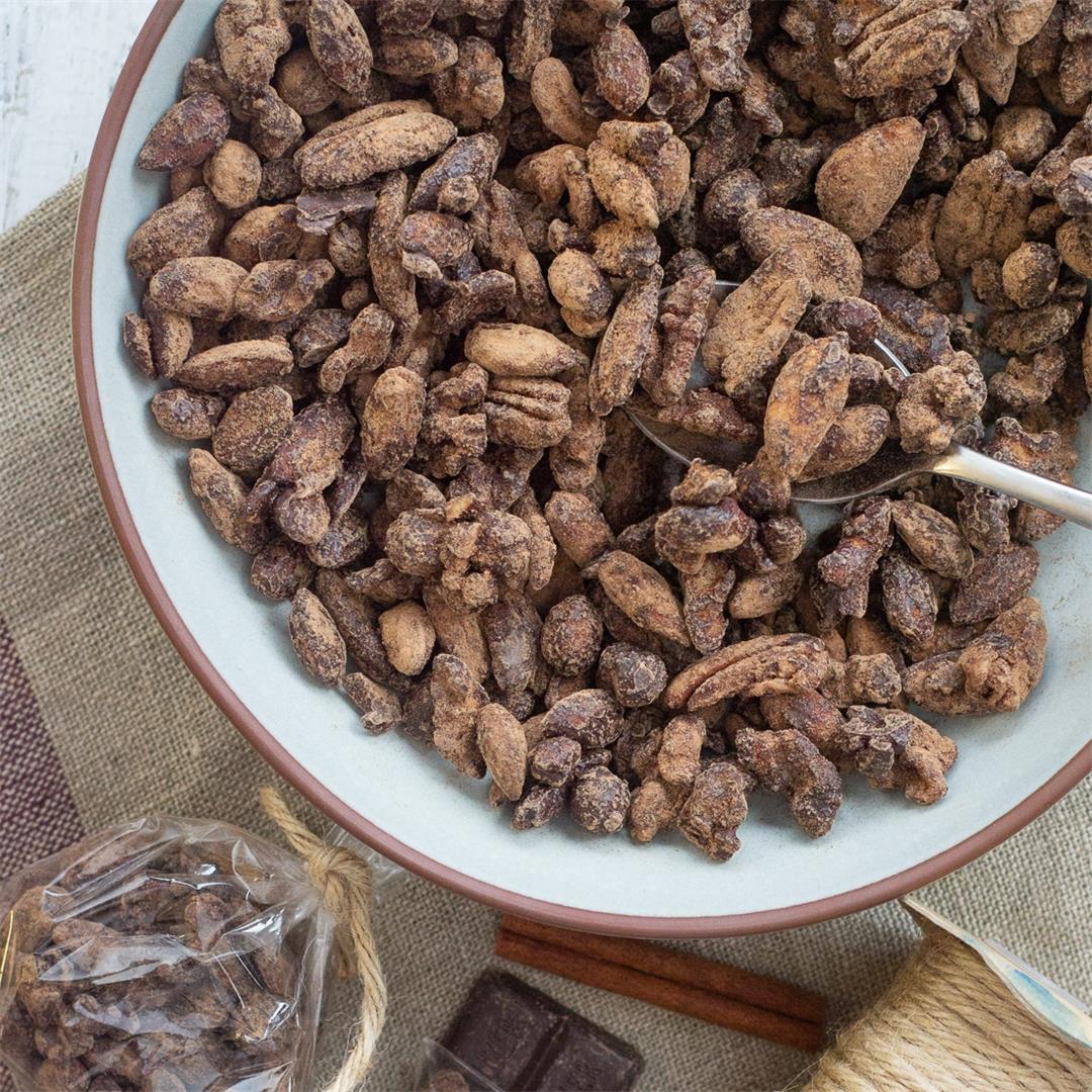 Instant Pot Dark Chocolate Spiced Nuts