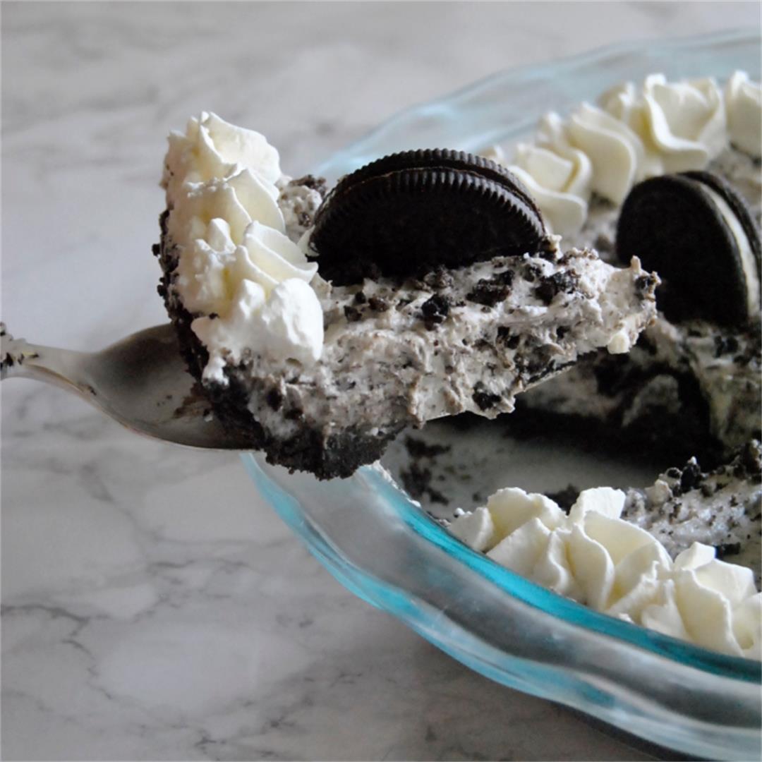 No Bake Cookies and Cream Pie