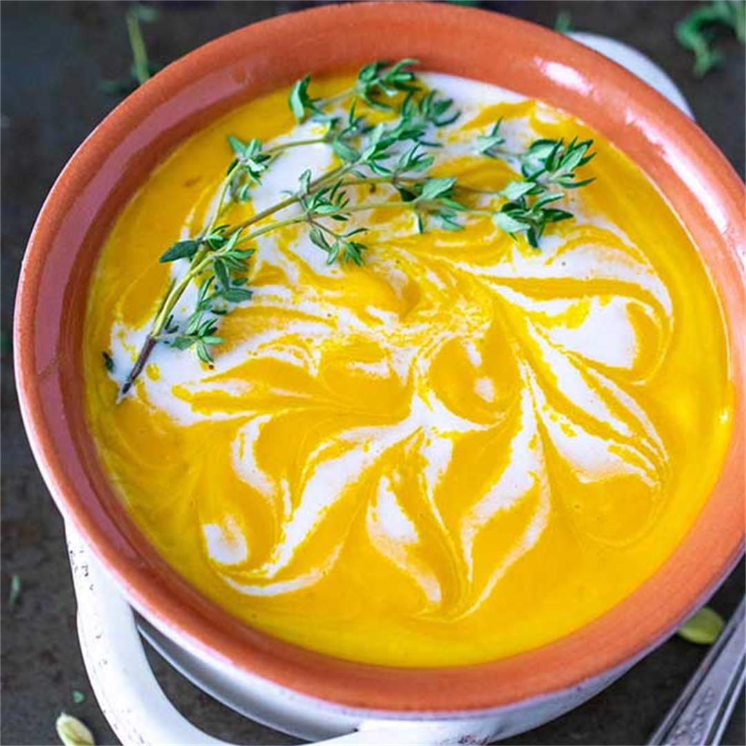 Warm Sweet Potato Pumpkin Soup