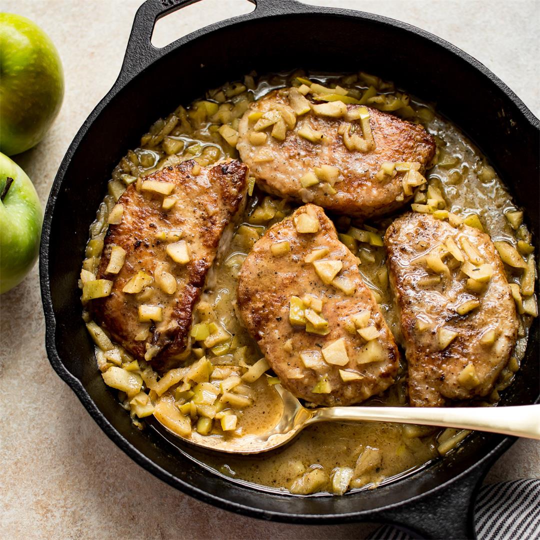 Easy Pork Chops and Apples