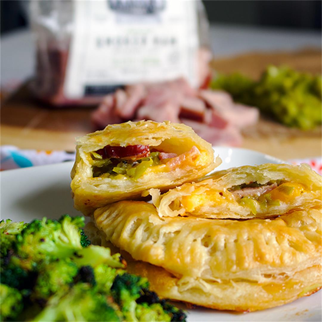Ham & Cheese Hand Pies with Butternut Squash & Green Chilis