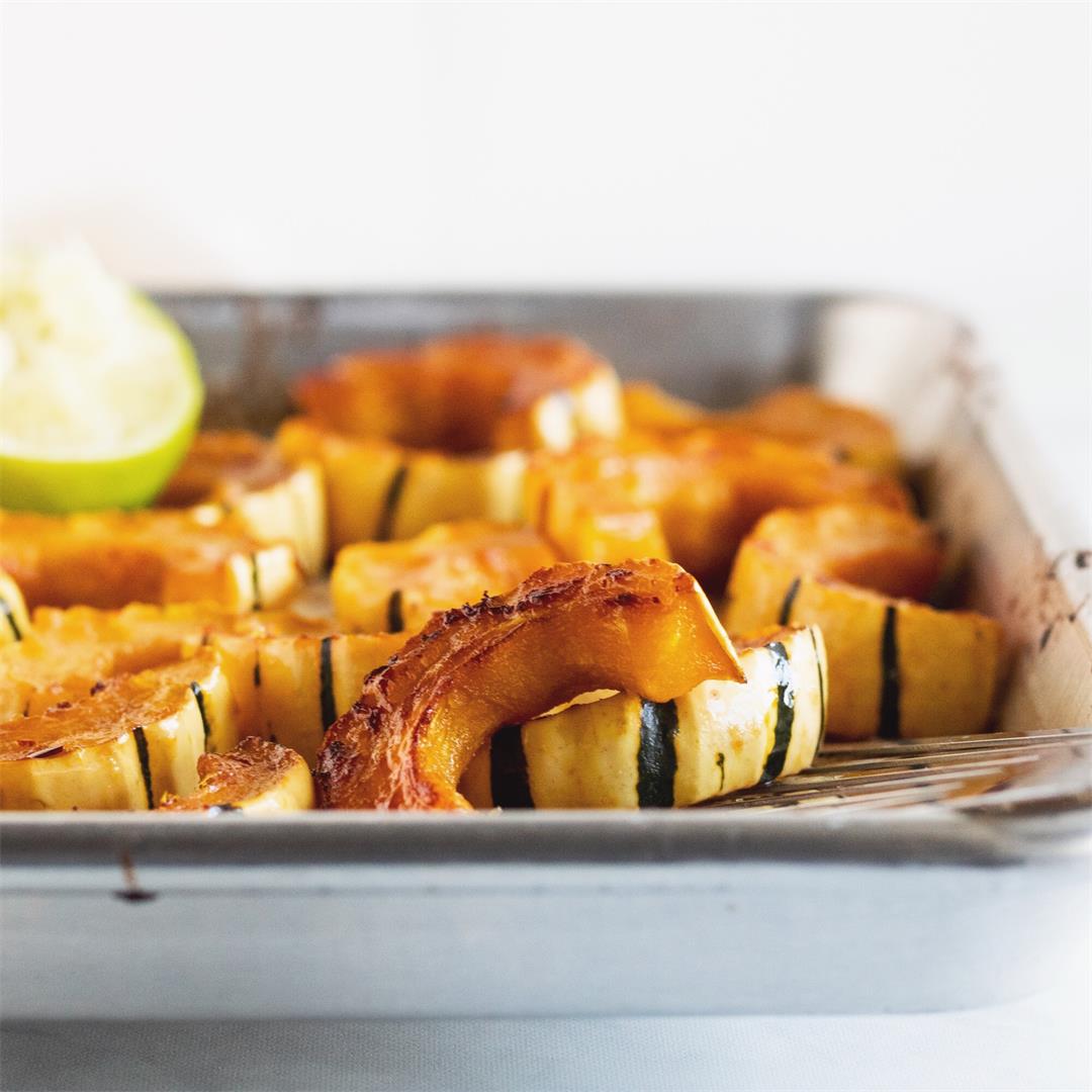 Roasted Delicata Squash with Maple Miso Butter