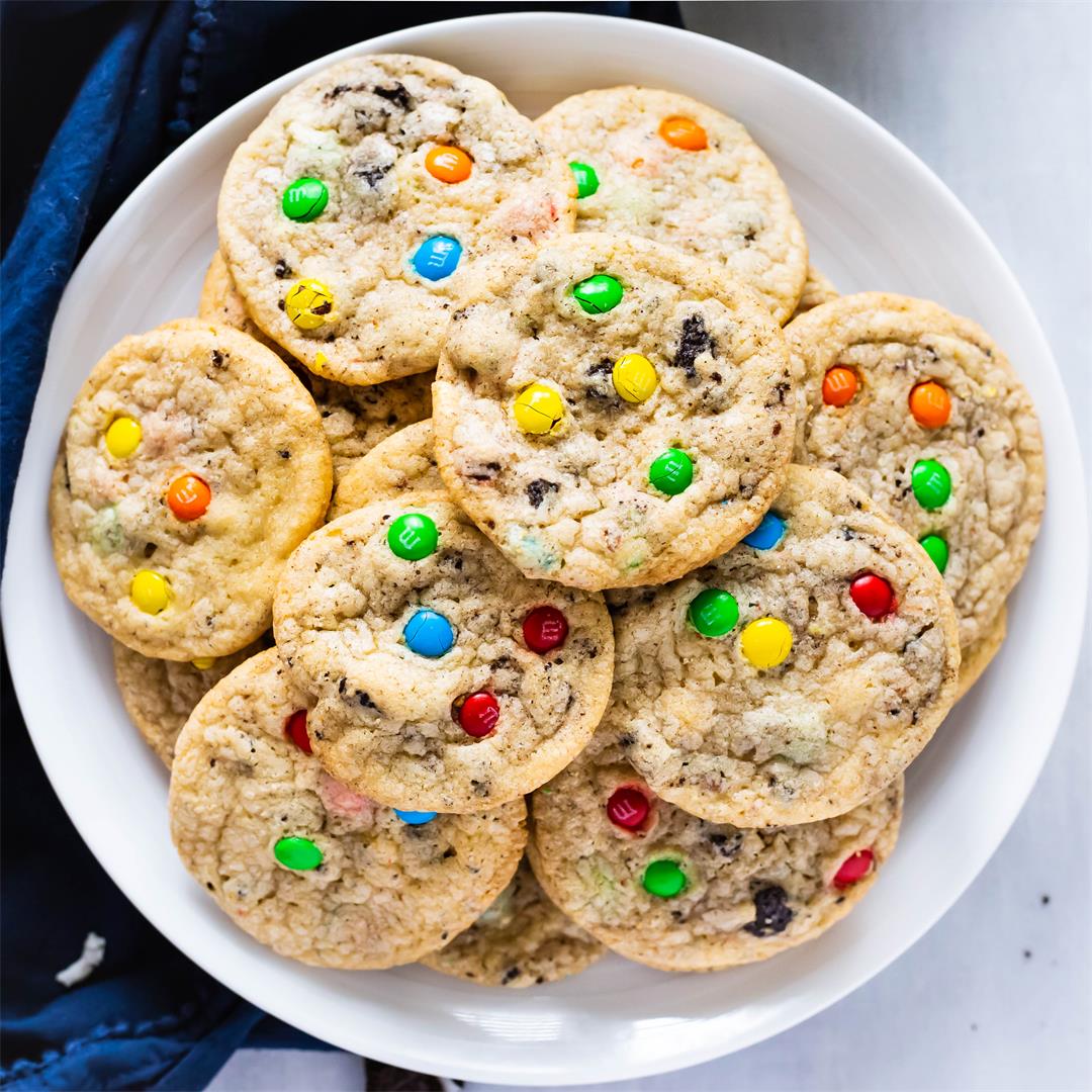 Chewy Oreo M&M Cookies