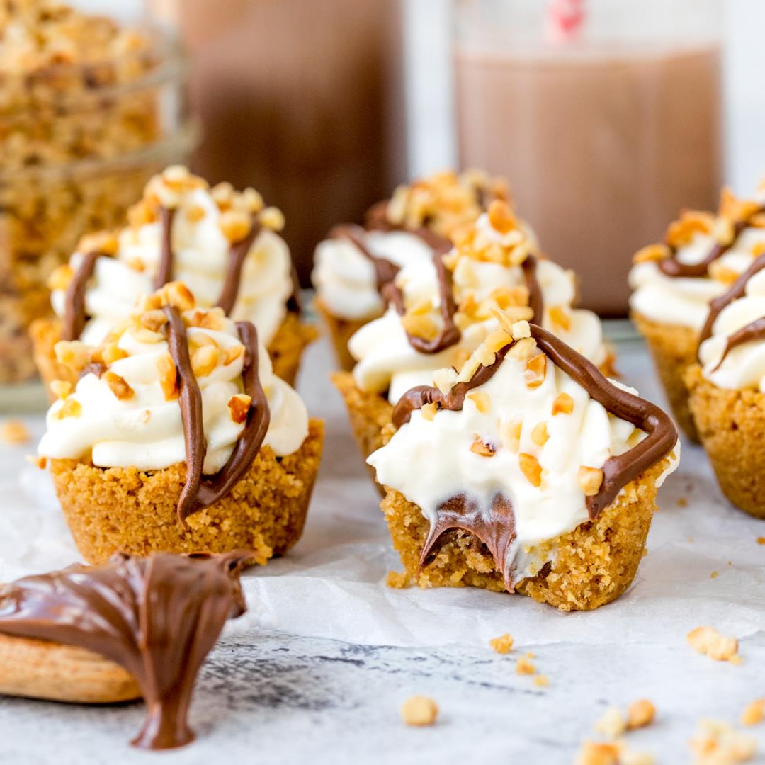 Nutella Cookie Bites With Whipped Cream