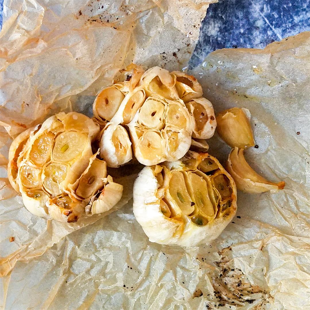 Oven Roasted Garlic in Parchment