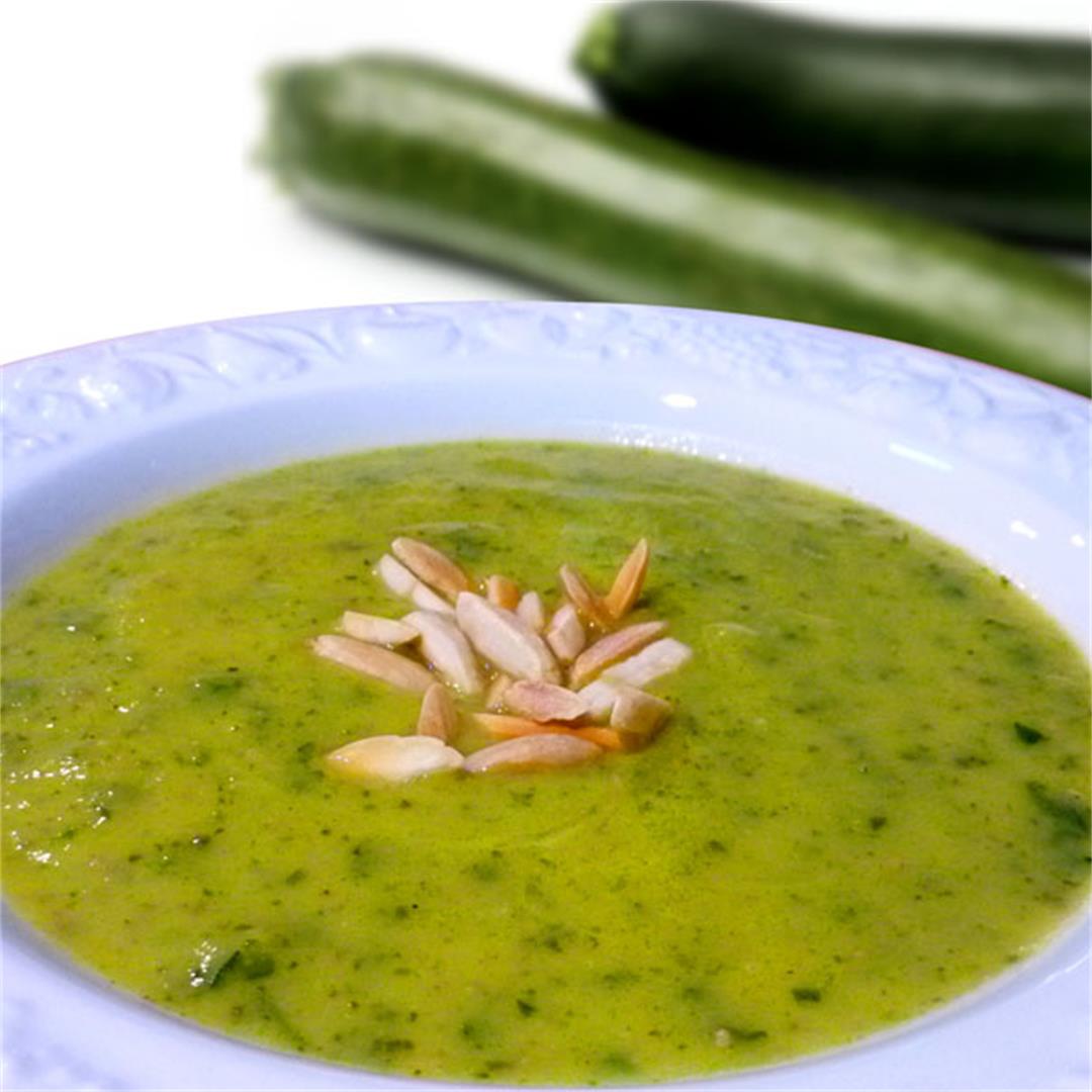 My Zucchini Almond soup is a light and delicious soup!