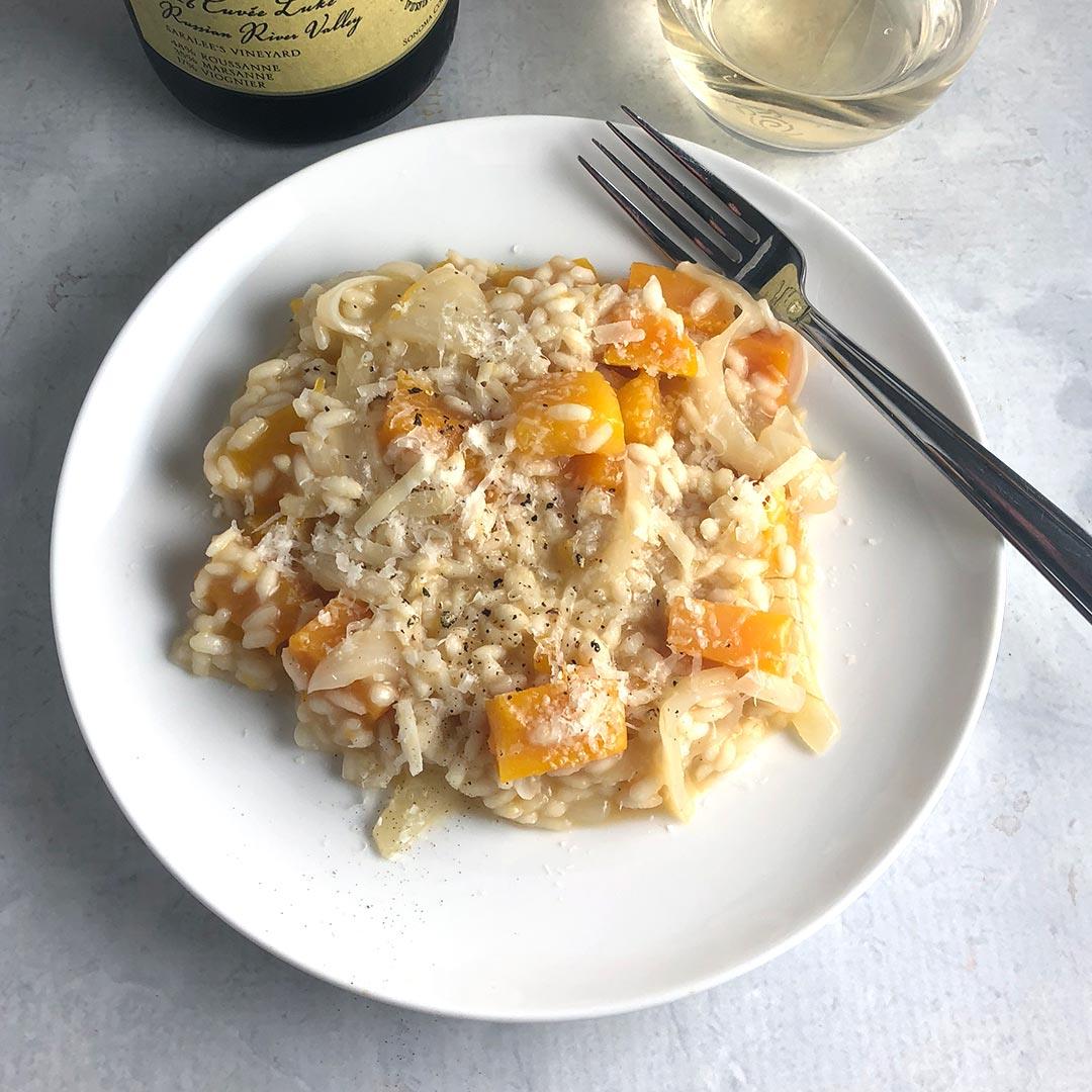 Butternut Squash Risotto with Roasted Garlic