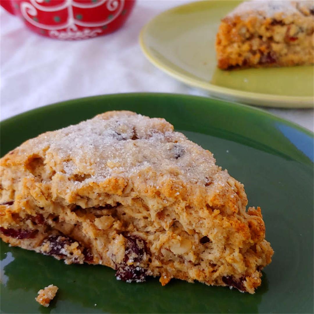 Cranberry Oat Pecan Scones with Make-Ahead Option!