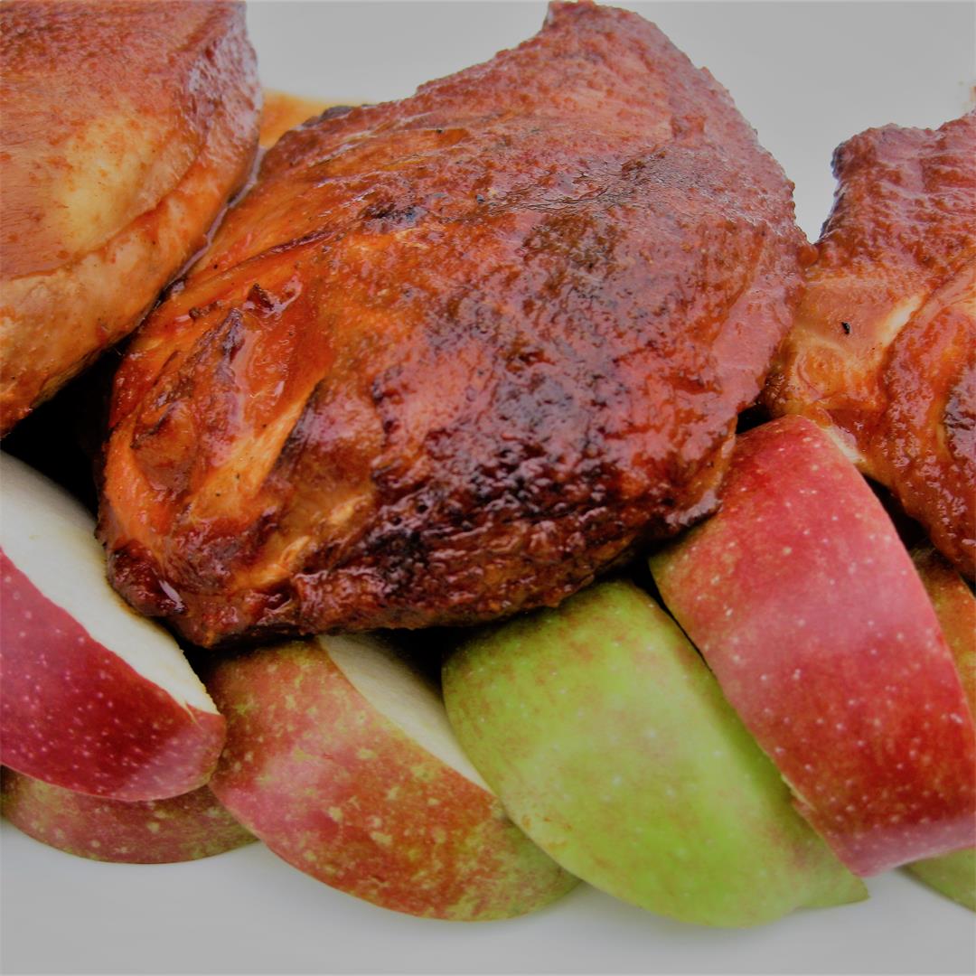 Grilled Chicken dipped in an apple cider pepper sauce