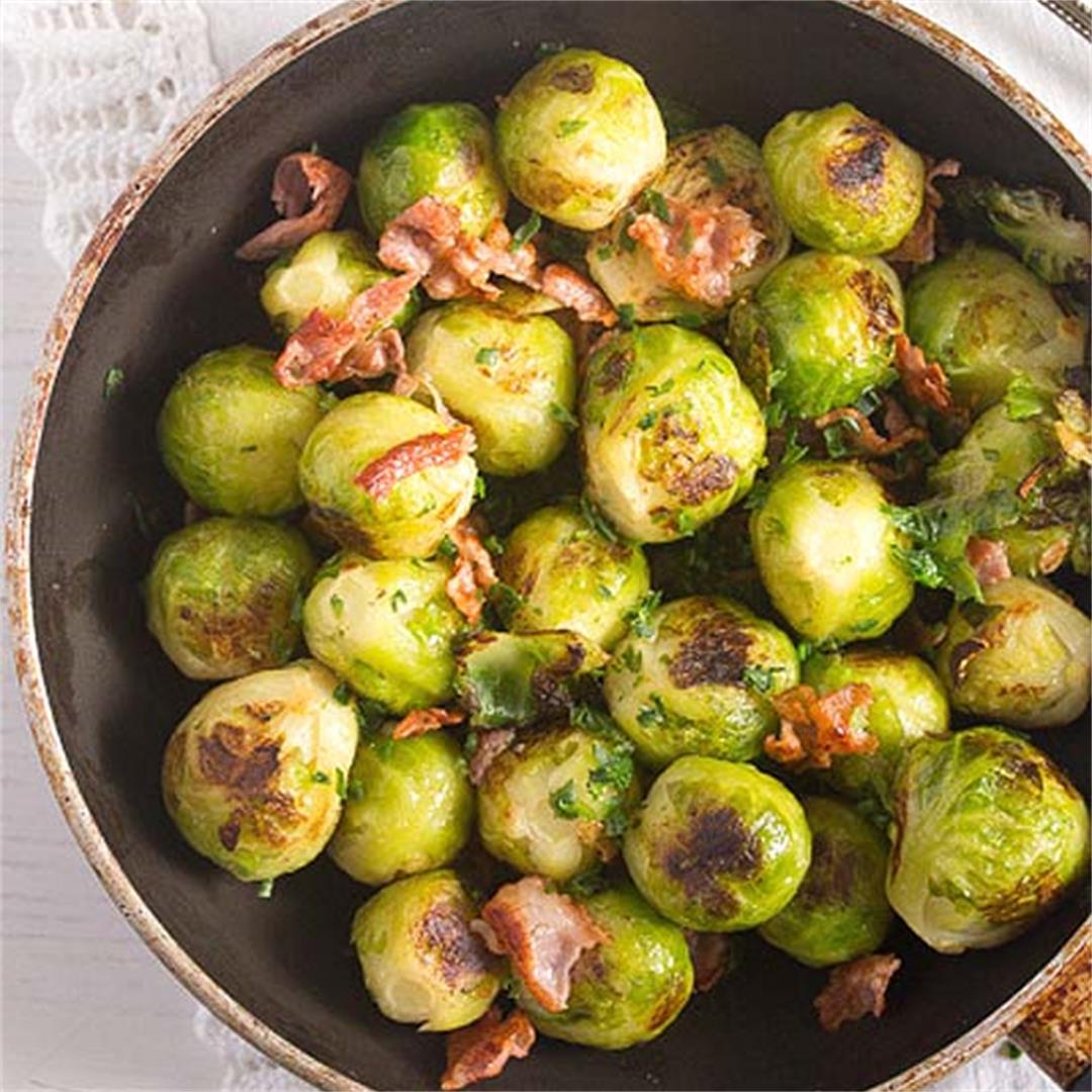 Brussels Sprouts with Garlic and Bacon