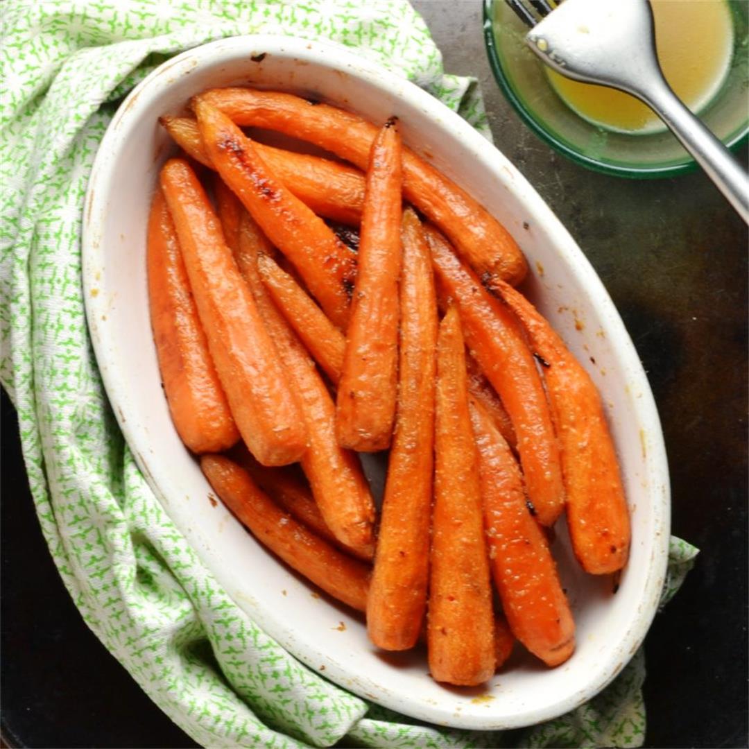 Easy Honey Roasted Carrots with Miso