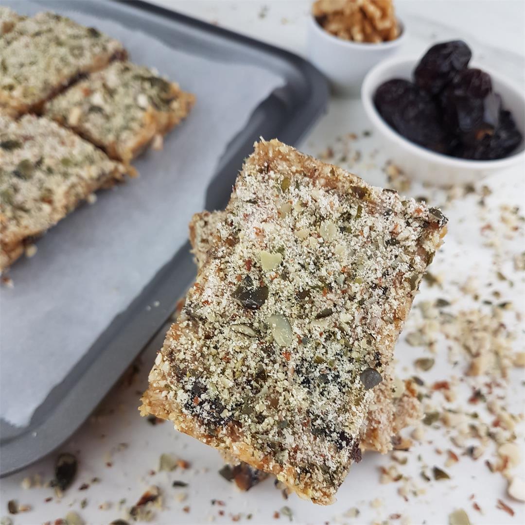 Gluten free & vegan  bars are perfect after school snack.