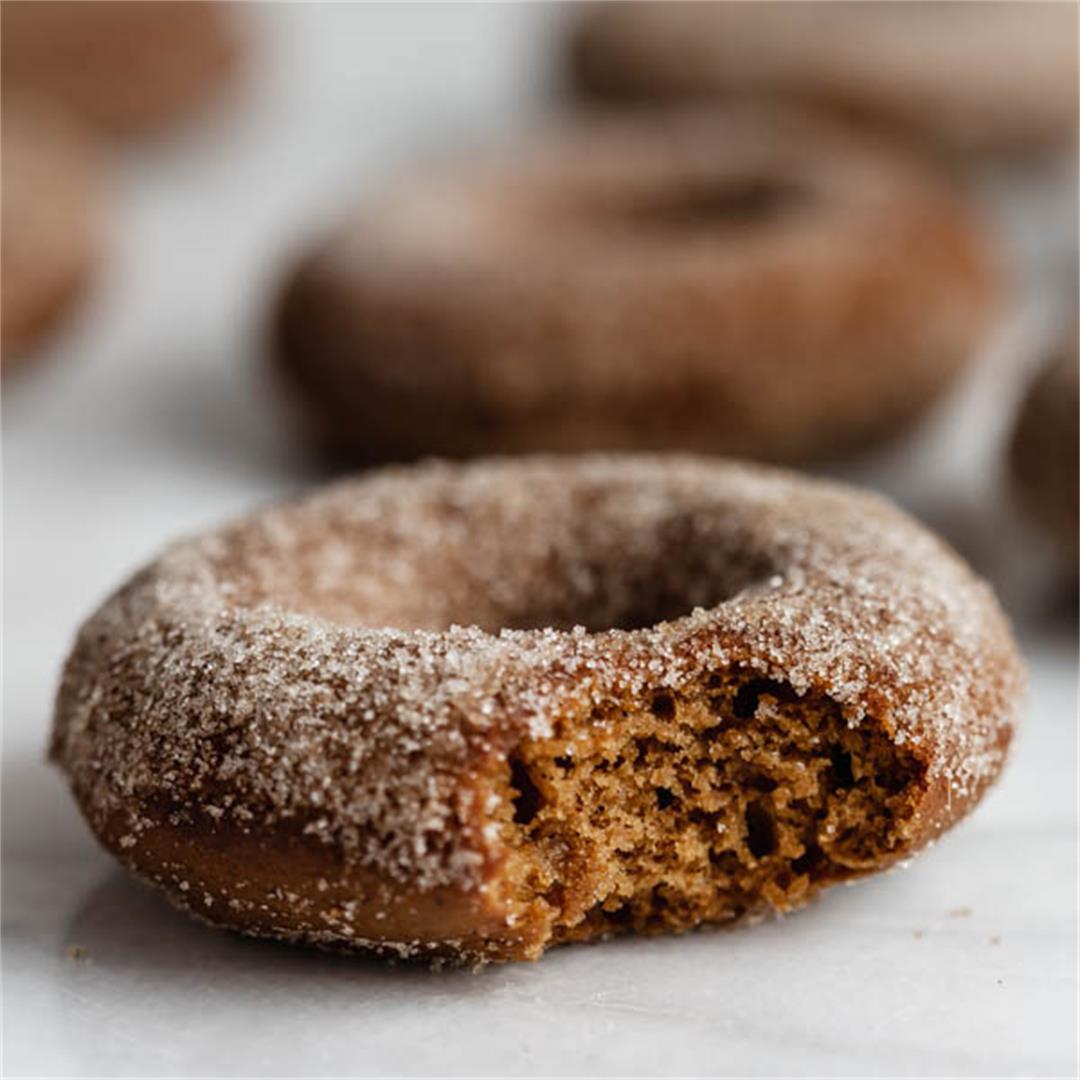 Vegan Gingerbread Donuts with Gingerbread Sugar!