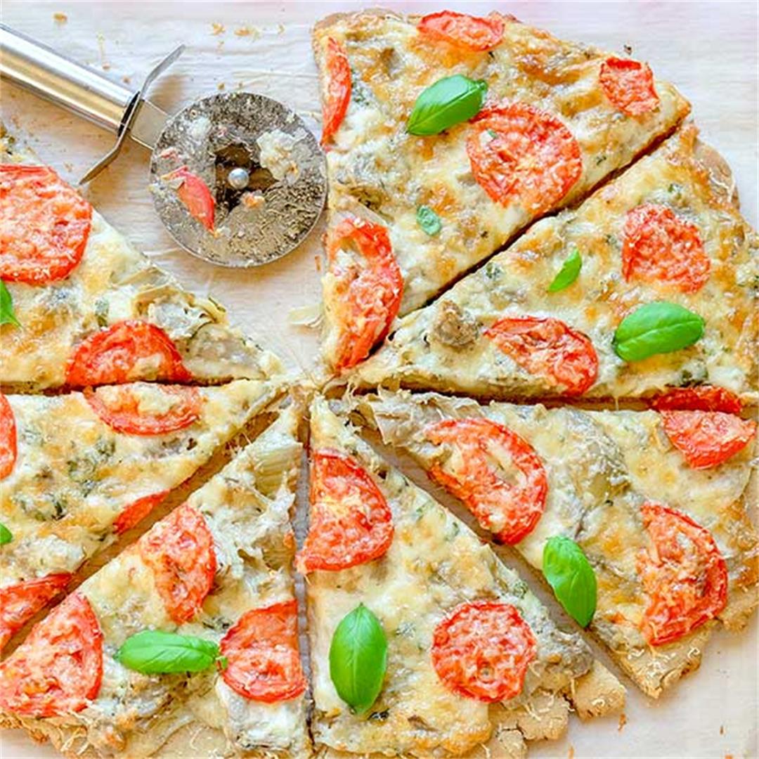 Gluten-Free Artichoke Dip Pizza {Vegetarian}