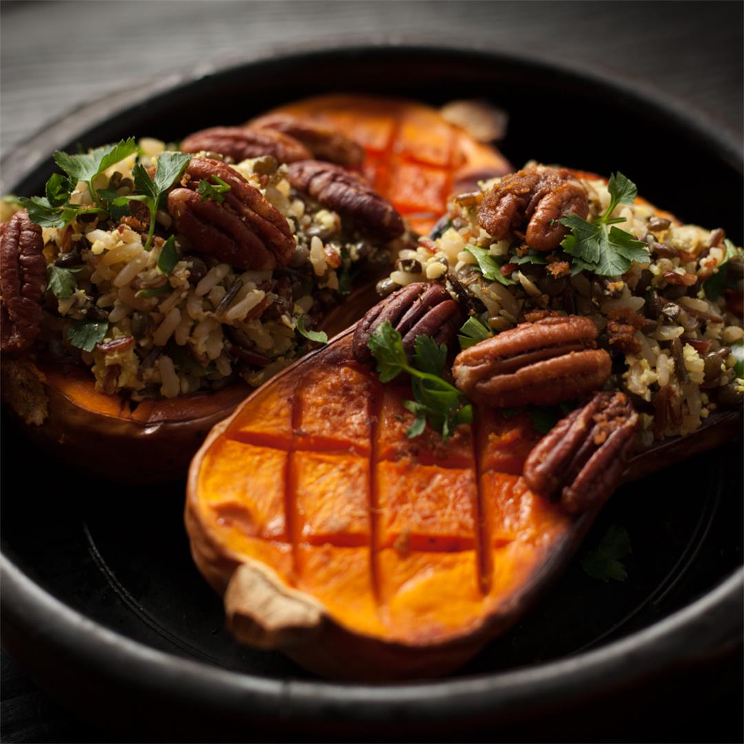 Butternut Squash With Wild Rice Medley