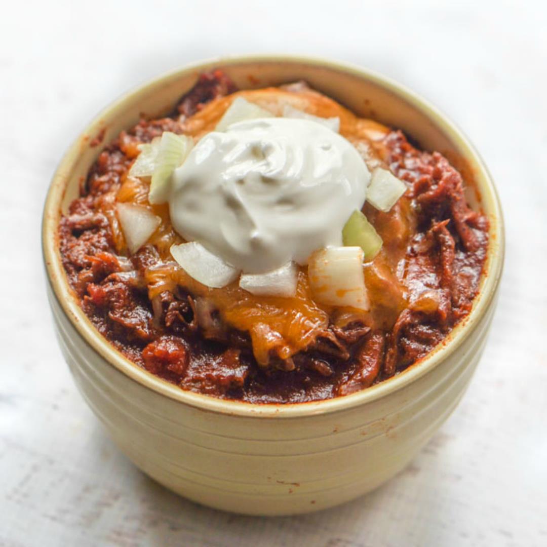 Shredded Beef Instant Pot Chili (low carb)