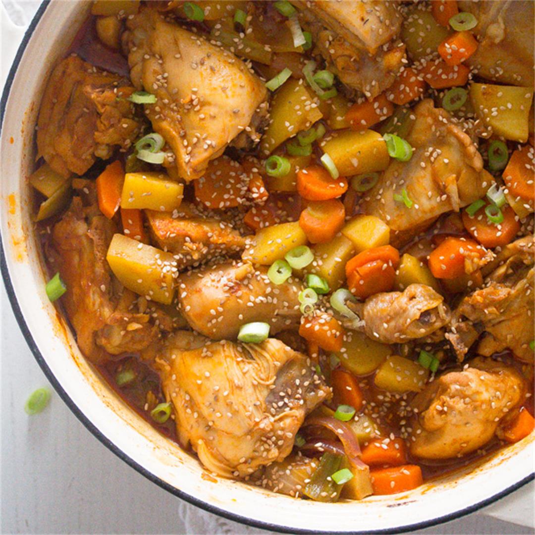Spicy Korean Chicken Stew with Potatoes