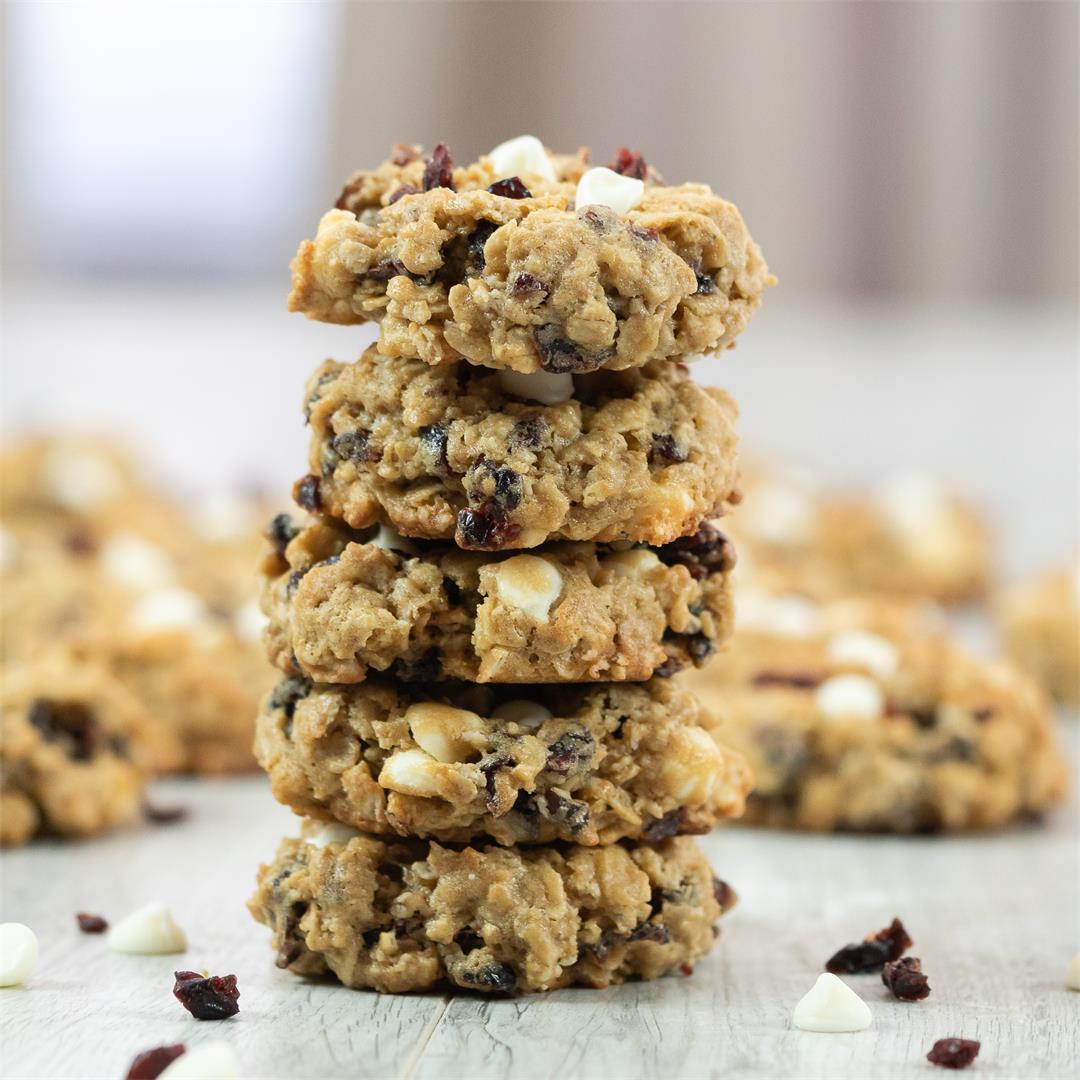 Cranberry White Chocolate Oatmeal Cookies