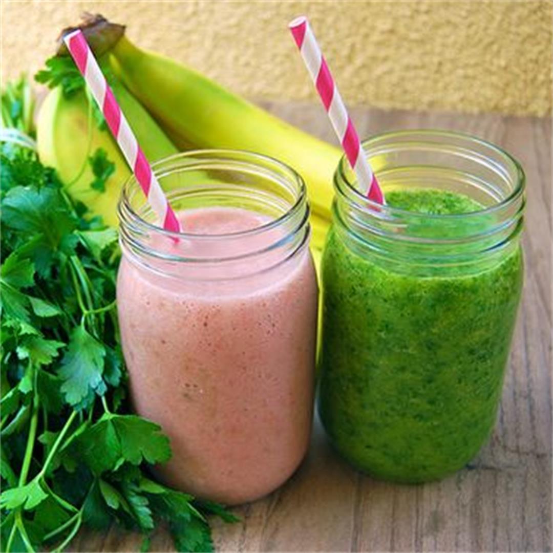 Green Mango & Pink ‘N’ Green Breakfast Smoothies